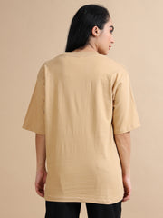 Womens Solid Oversized T Shirt - Crew Neck