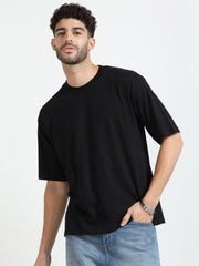 Mens Solid Oversized T Shirt - Crew Neck