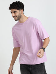 Mens Solid Oversized T Shirt - Crew Neck