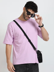 Mens Solid Oversized T Shirt - Crew Neck