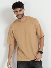 Mens Solid Oversized T Shirt - Crew Neck
