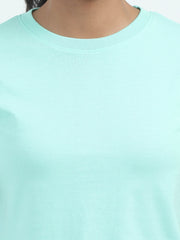 Womens Solid Crop Top T Shirt