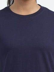 Womens Solid Crop Top T Shirt