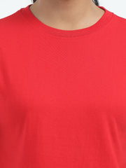 Womens Solid Crop Top T Shirt