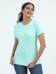 Womens Solid Crew Neck T Shirt BASICS