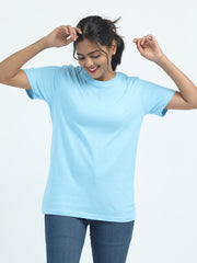 Womens Solid Crew Neck T Shirt BASICS