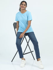 Womens Solid Crew Neck T Shirt BASICS