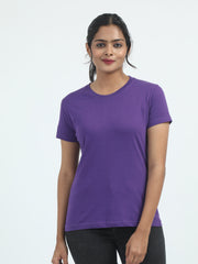 Womens Solid Crew Neck T Shirt BASICS