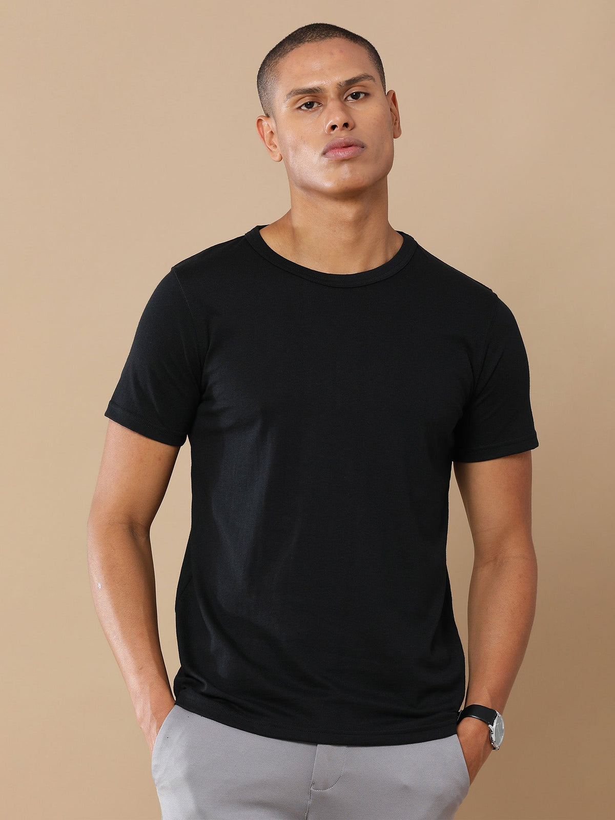 Round Tee Sustainable Round Neck Tee - Premium Blend – Solid Store